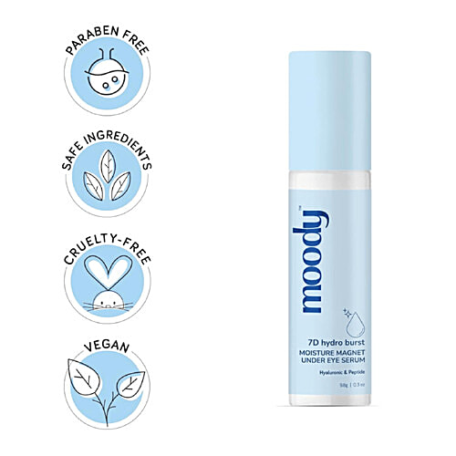 Moody 7D Hydro Burst Moisture Magnet Under Eye Serum - With Hyaluronic & Peptide, 9.8 g  