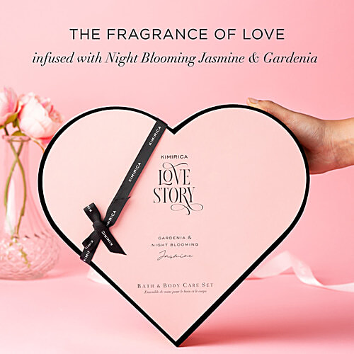 Kimirica Love Story Gardenia & Night Blooming Bath & Body Care Moment Gift - Jasmine, 900 g (Set of 7) 