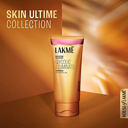 Lakme Glycolic Illuminate Facewash with Glycolic Acid for Gentle Exfoliation & Illuminated Skin, 100 g  For Gentle Exfoliation & Illuminated Skin