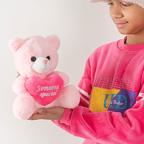 Dimpy Stuff Teddy Bear With Heart - Pink, Someone Special Quote, 1 pc  Soft Toy, Plush Toy, Gift, Valentine Day Gift