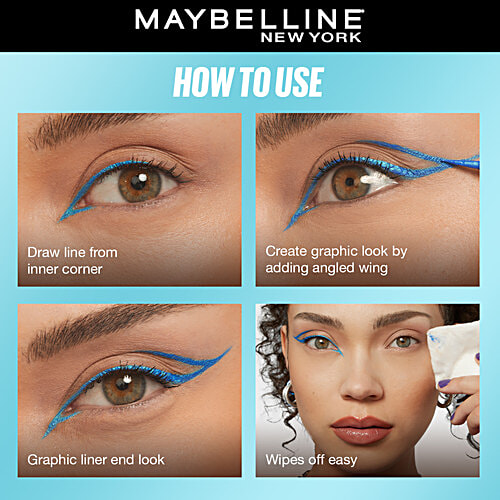 Maybelline New York Tattoo Play Light Blue Liquid Eyeliner, 2.1 ml Ride 