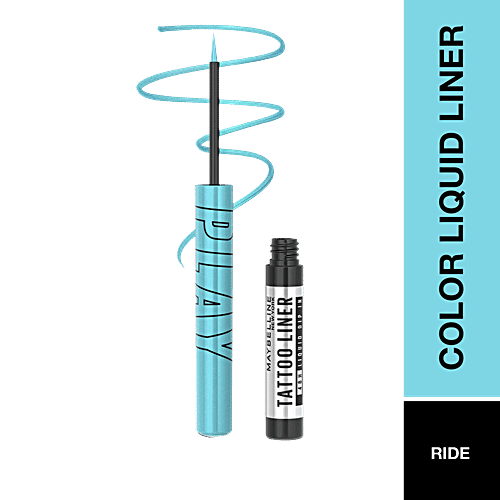 Maybelline New York Tattoo Play Light Blue Liquid Eyeliner, 2.1 ml Ride 