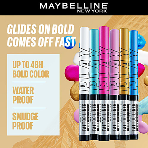 Maybelline New York Tattoo Play Gold Liquid Eyeliner, 2.1 ml Drop