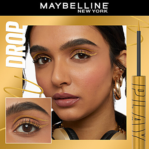 Maybelline New York Tattoo Play Gold Liquid Eyeliner, 2.1 ml Drop