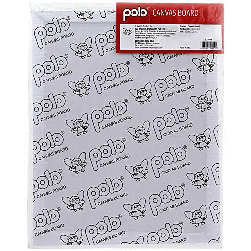 Polo CB2025 521098 Canvas Board - 20 x 25 cm, Acrylic Paint & Water Colours, 1 pc  