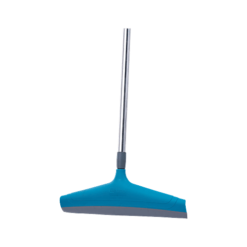 bb home Floor Squeegee - 40 cm Plastic Wiper, 3.5 ft Stainless Steel Stick, 1 pc  