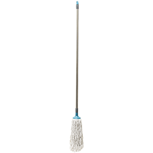 bb home Round Deck Cotton Mop/Wet Mop With 4 ft Stainless Steel Rod, 1 pc  