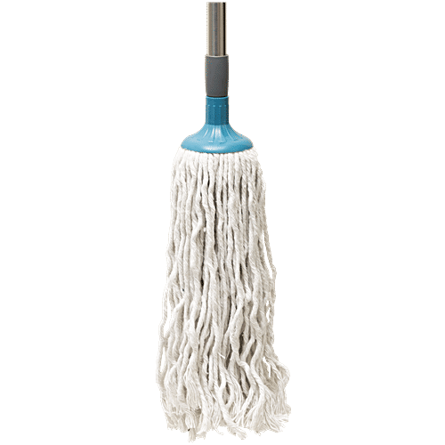bb home Round Deck Cotton Mop/Wet Mop With 4 ft Stainless Steel Rod, 1 pc  