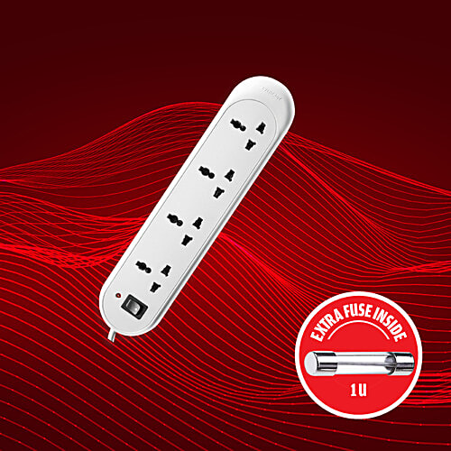Eveready Everprotect NEO X4 White Spike Guard With 4 Metre Wire Cord, For VDR Surge Protection, 1 pc  With Extra Fuse Inside