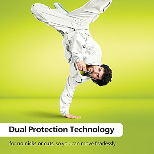 Philips OneBlade Hybrid Trimmer & Shaver With Dual Protection Technology For No Nicks & Cuts As Blade Never Touches Skin QP1424/10, 1 pc