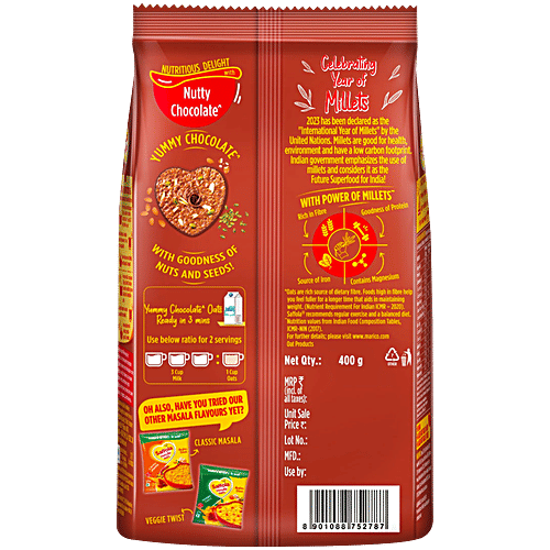 Saffola Oats - With Nutty Chocolate, 400 g  Anytime Snack
