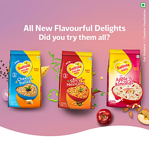 Saffola Oats - With Nutty Chocolate, 400 g  Anytime Snack