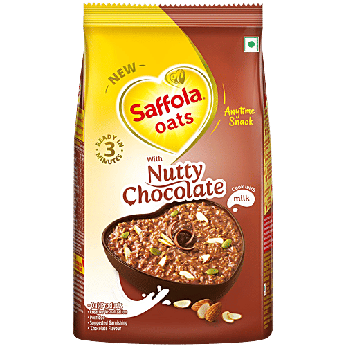 Saffola Oats - With Nutty Chocolate, 400 g  Anytime Snack