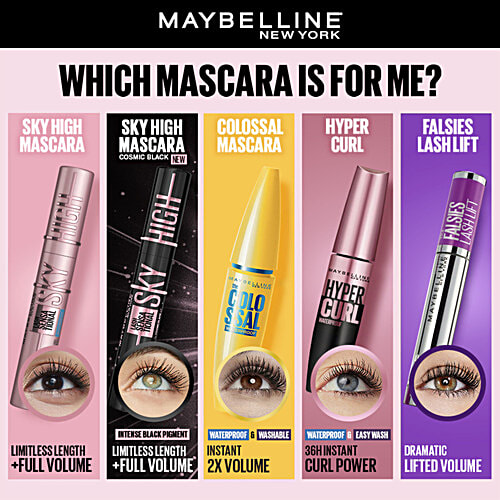 Maybelline New York Lash Sensational Sky High Mascara, 6 ml Cosmic Black Special Edition, Waterproof