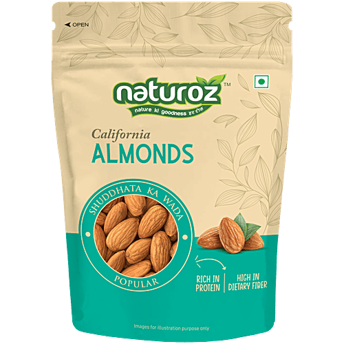 Naturoz California Almonds - Popular, 500 g  