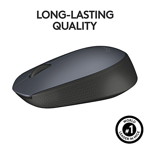 Logitech M171 Wireless Optical Tracking And Ambidextrous Mouse - With Easy Install, 2.4GHz Wireless, Black Grey, 1 pc  