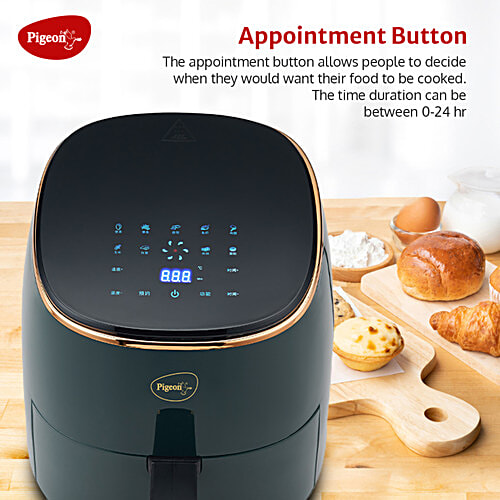 Pigeon by Stovekraft Healthifry Digital Air Fryer - Non-Stick, 1200 W, Green, 1 pc