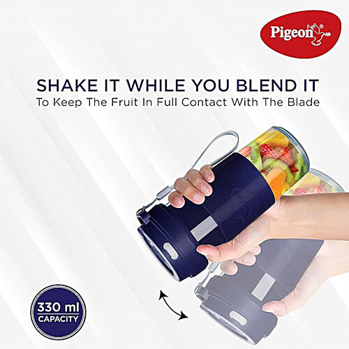 Pigeon by Stovekraft Blendo-Personal Blender - With Juicer Cup Jar, USB Rechargeable, 9 Watt, Blue, 1 PC  