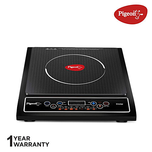 Pigeon by Stovekraft Cruise Induction Cooktop - With Crystal Glass, 1800 Watt, 7 Segments LED Display, Auto Switch Off, 1 pc