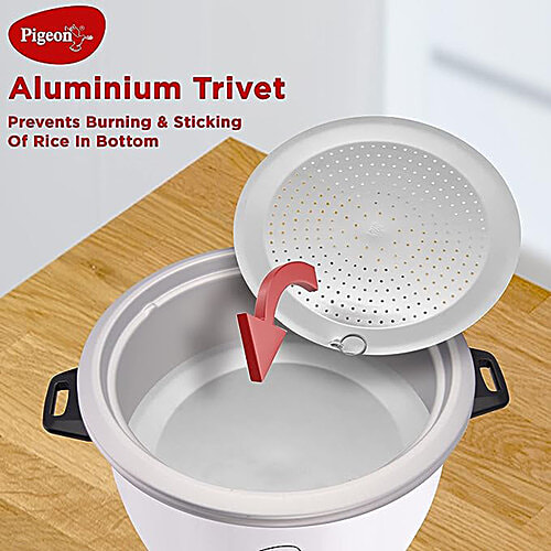 Pigeon by Stovekraft Joy Rice Cooker - With Single Pot, White, 1 PC  