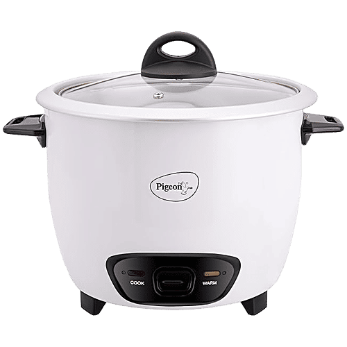 Pigeon by Stovekraft Joy Rice Cooker - With Single Pot, White, 1 PC  