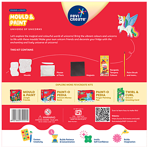 Fevicreate Mould & Paint Universe Of Unicorn Set For Ages 5+, 1 pc  Unleash Creativity
 Fun Art & Craft
 Promotes Expression