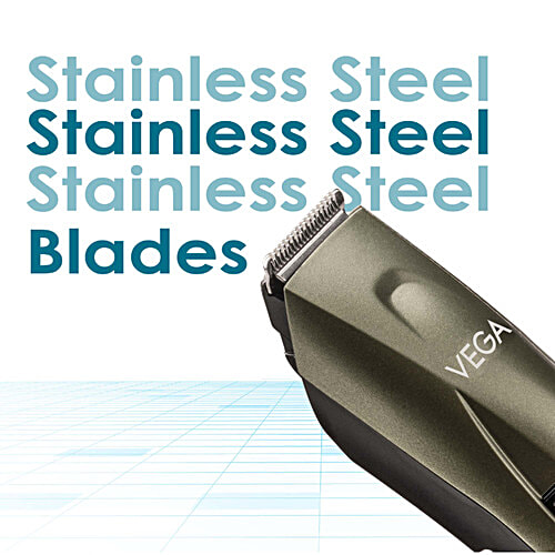 Vega P1 Battery Powered Beard Trimmer For Men - With 160 Mins Runtime & 40 Length Settings, VHTH-25, Green, 1 pc