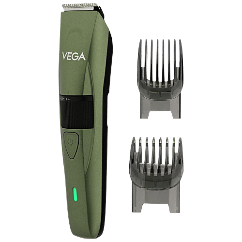 Vega P1 Battery Powered Beard Trimmer For Men - With 160 Mins Runtime & 40 Length Settings, VHTH-25, Green, 1 pc