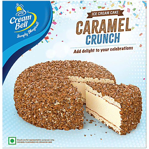 Cream Bell Caramel Crunch Ice Cream Cake, 500 g  