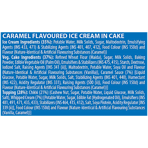 Cream Bell Caramel Crunch Ice Cream Cake, 500 g  