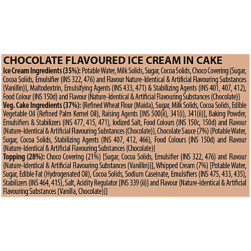 Cream Bell Double Chocolate Ice Cream cake, 500 g  