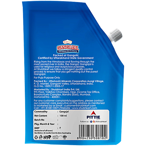 Shubhkart Ganga Jal, 100 ml Pouch 