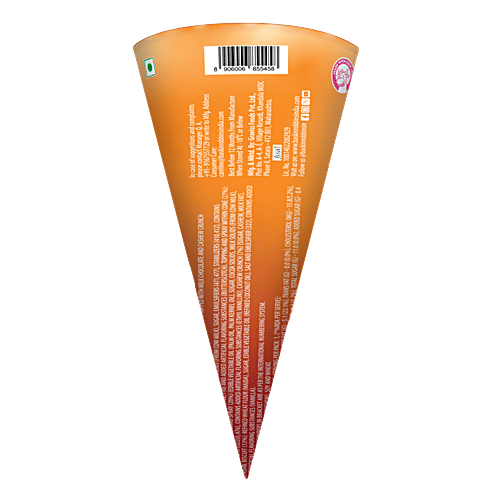 Baskin Robbins Top Notch Butterscotch Cone Ice Cream, 110 ml Premium Butterscotch Flavour
Milk Chocolate and Cashew Crunch Topping