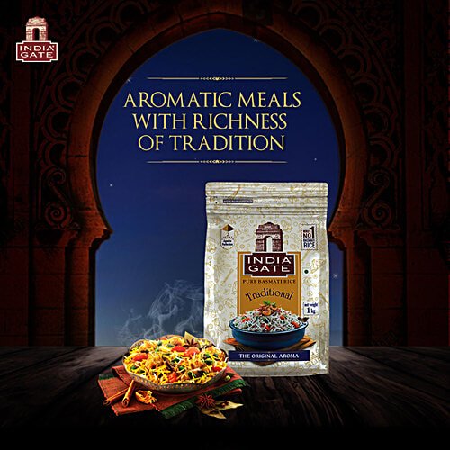 India Gate Traditional Basmati Rice, 1 kg  2 Years Aged To Perfection