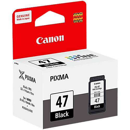 Canon Pixma PG-47 Ink Cartridge 9057B005AE - Black, 1 pc  Efficient Printing, Capacity of 400 Pages