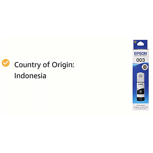 Epson 003 Ink Bottle - Black, 65 ml  