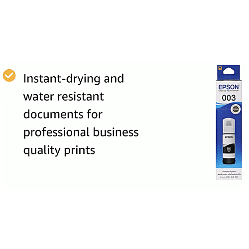 Epson 003 Ink Bottle - Black, 65 ml  