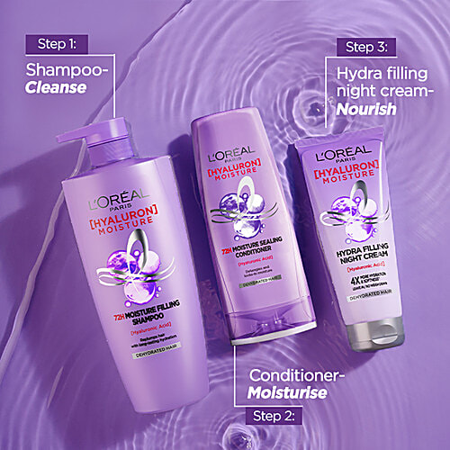 L'Oreal Paris Hyaluron Moisture 72H Moisture Sealing Conditioner - For Dehydrated Hair, 386 ml  