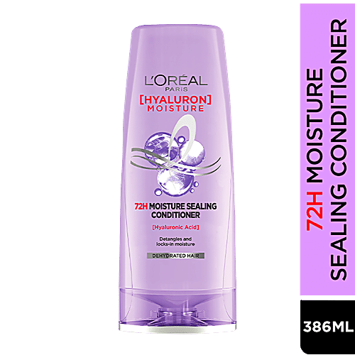 L'Oreal Paris Hyaluron Moisture 72H Moisture Sealing Conditioner - For Dehydrated Hair, 386 ml  