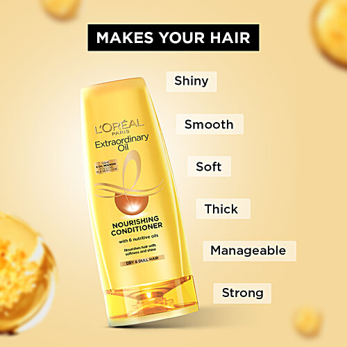 L'Oreal Paris Extraordinary Oil Nourishing Conditioner - For Dry & Dull Hair, 386 ml  With 6 Nutritive Oils