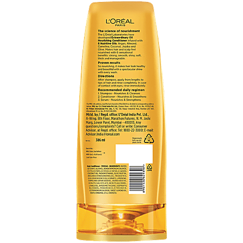L'Oreal Paris Extraordinary Oil Nourishing Conditioner - For Dry & Dull Hair, 386 ml  With 6 Nutritive Oils
