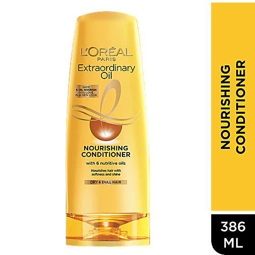 L'Oreal Paris Extraordinary Oil Nourishing Conditioner - For Dry & Dull Hair, 386 ml  With 6 Nutritive Oils