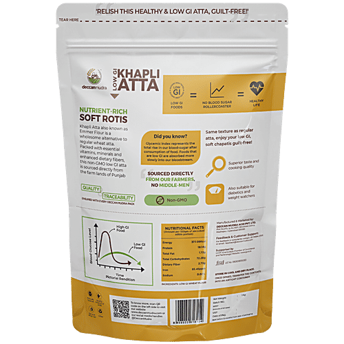 Deccanmudra Low GI Khapli Wheat Flour, 1 kg  