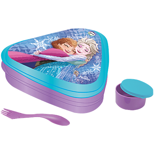 Gluman Disney Frozen Triangle Plastic Lunch Box, 600 ml  