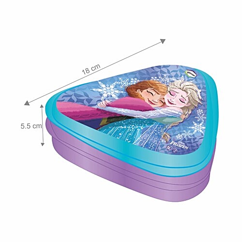 Gluman Disney Frozen Triangle Plastic Lunch Box, 600 ml  