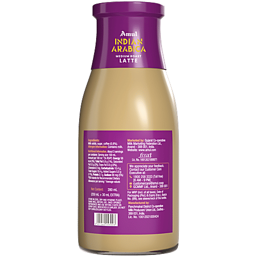 Amul Indian Arabica Medium Roast Latte, 280 ml  