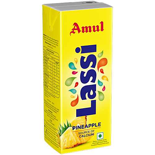 Amul Pineapple Lassi, 200 ml Tetra Pak 