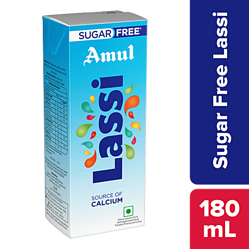 Amul Sugar Free Lassi, 180 ml Tetra Pak