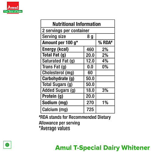 Amul 'T-Special' Premium Dairy Whitener, 23 g Pouch 