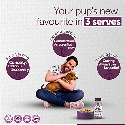 Costa D'Costa  Canine Water For Dogs - 0 To 1 Year, 250 ml (Pack of 3) Boosts Puppy Growth
Improves Hydration
Enhances Bone Strength
